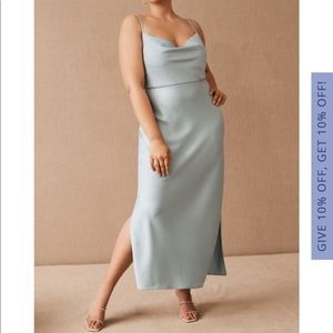 BHLDN satin midi dress